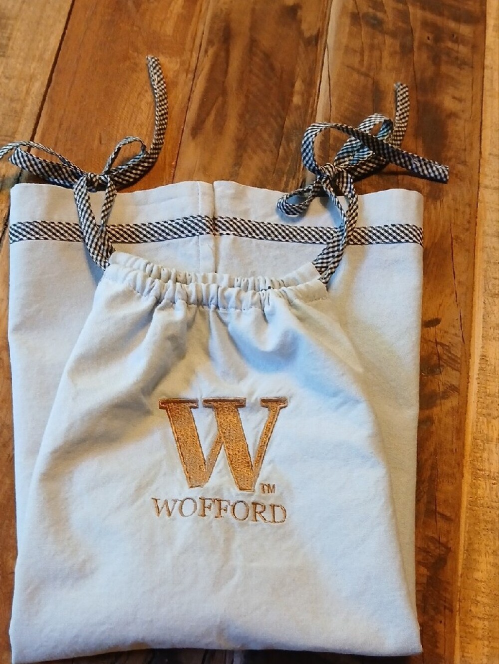 VIVE LA FETE 'Wofford" University Light Blue Tie-Shoulder Dress Size 4T